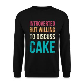 Introverted but ready to work for Baker Or - Unisex Sweatshirt - black - Front - Alina (178cm) & Michal (187cm)