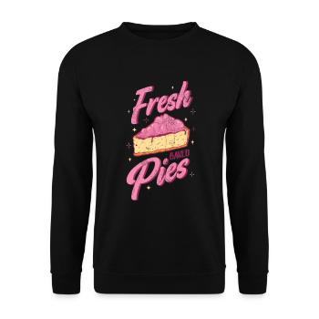 Gâteaux fraîchement sortis du four pour les boulangers ou les amateurs de pâtisserie - Sweat-shirt Unisexe - noir - Devant - Alina (178cm) & Michal (187cm)