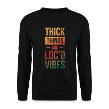 Choses épaisses et vibrations loc’d pour la fierté africaine - Sweat-shirt Unisexe - noir - Devant - Alina (178cm) & Michal (187cm)