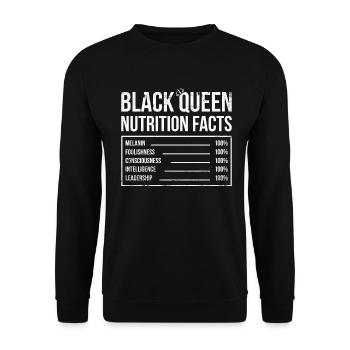 Black Queen Nährwertangaben Für Pride African - Unisex Pullover - Schwarz - Vorne - Alina (178cm) & Michal (187cm)