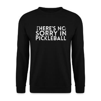 Pickleball ne s’excuse pas pour Pickleball - Sweat-shirt Unisexe - noir - Devant - Alina (178cm) & Michal (187cm)