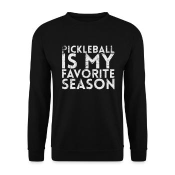 Pickleball est mon préféré pour les joueurs de Pickleball - Sweat-shirt Unisexe - noir - Devant - Alina (178cm) & Michal (187cm)