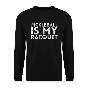 Pickleball Ist Mein Schläger Für - Unisex Pullover - Schwarz - Vorne - Alina (178cm) & Michal (187cm)