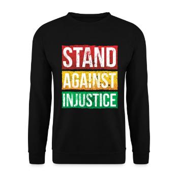 S’opposer à l’injustice pour Pride African - Sweat-shirt Unisexe - noir - Devant - Alina (178cm) & Michal (187cm)