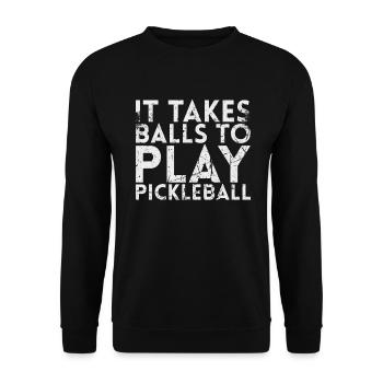 Il a besoin de balles pour être utilisé pour les joueurs de pickleball ou - Sweat-shirt Unisexe - noir - Devant - Alina (178cm) & Michal (187cm)