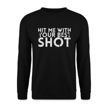 Beat me with your best blow for - Unisex Sweatshirt - black - Front - Alina (178cm) & Michal (187cm)
