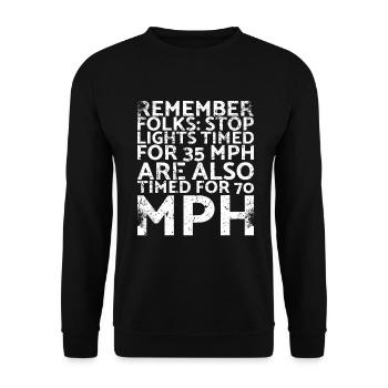 Denken Sie Daran, Dass Die Leute Die Ampeln Auf 35 - Unisex Pullover - Schwarz - Vorne - Alina (178cm) & Michal (187cm)