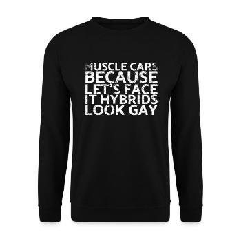 Muscle Cars, parce que soyons honnêtes pour le muscle - Sweat-shirt Unisexe - noir - Devant - Alina (178cm) & Michal (187cm)