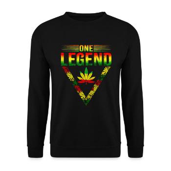 One Legend Reggae Style Design pour la musique reggae - Sweat-shirt Unisexe - noir - Devant - Alina (178cm) & Michal (187cm)