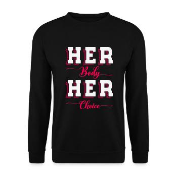 Votre corps Son choix Design pour les féministes - Sweat-shirt Unisexe - noir - Devant - Alina (178cm) & Michal (187cm)