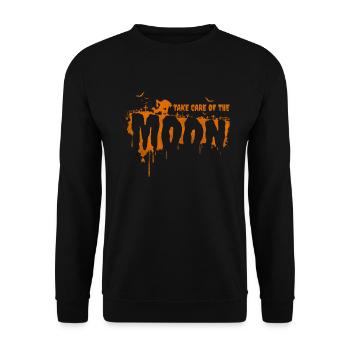 of The Moon Design For Wolves Fans - Unisex Sweatshirt - black - Front - Alina (178cm) & Michal (187cm)