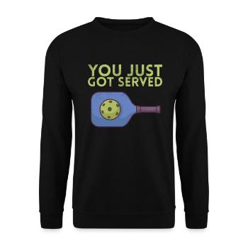 You just got served for Pickleball Player - Unisex Sweatshirt - black - Front - Alina (178cm) & Michal (187cm)