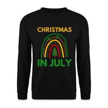 Christmas in July design For Christians - Unisex Sweatshirt - black - Front - Alina (178cm) & Michal (187cm)