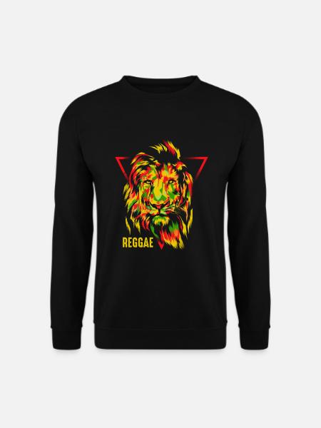 Reggae lion design For reggae music lovers - Unisex Sweatshirt - black