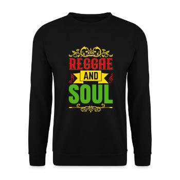 Reggae et Soul Reggae Style Design pour - Sweat-shirt Unisexe - noir - Devant - Alina (178cm) & Michal (187cm)
