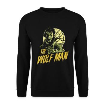 The Wolf Man Design For Werewolf Movies And Wolves - Unisex Sweatshirt - black - Front - Alina (178cm) & Michal (187cm)