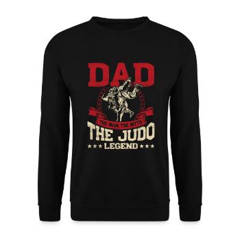Dad The Man The Myth The Judo Legend Design For - Unisex Sweatshirt - black - Front - Alina (178cm) & Michal (187cm)