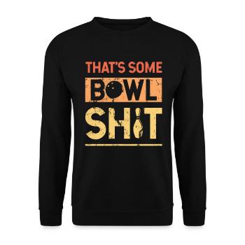 Bowl Design Für Bowler Bowling Team Player Sport - Unisex Pullover - Schwarz - Vorne - Alina (178cm) & Michal (187cm)