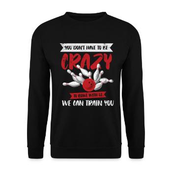 Conception de bol pour Bowler Bowling Player Sport - Sweat-shirt Unisexe - noir - Devant - Alina (178cm) & Michal (187cm)