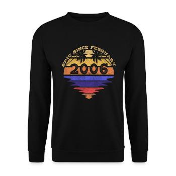 Epic Since February 2006 Retro-design For 16 years - Unisex Sweatshirt - black - Front - Alina (178cm) & Michal (187cm)