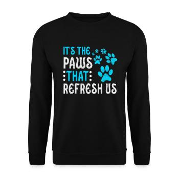 It is the paws that give us the design for animals - Unisex Sweatshirt - black - Front - Alina (178cm) & Michal (187cm)