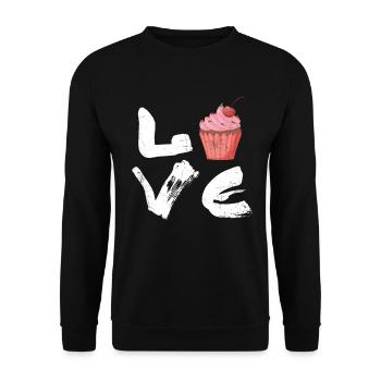 Love Cake For Bakers Or Baking Fans - Unisex Sweatshirt - black - Front - Alina (178cm) & Michal (187cm)