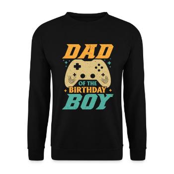 Papa Of The Birthday Child Design For A Father - Unisex Sweatshirt - black - Front - Alina (178cm) & Michal (187cm)