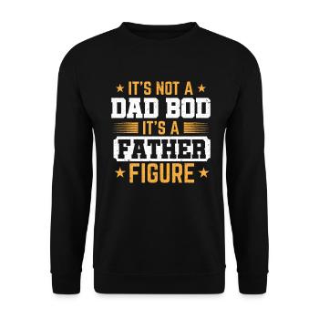 Es Ist Kein Dad Bod, Es Ist Eine Vaterfigur Daddy - Unisex Pullover - Schwarz - Vorne - Alina (178cm) & Michal (187cm)