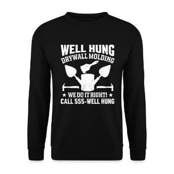 Gut Aufgehängte Trockenbauleisten Wir Machen Es - Unisex Pullover - Schwarz - Vorne - Alina (178cm) & Michal (187cm)