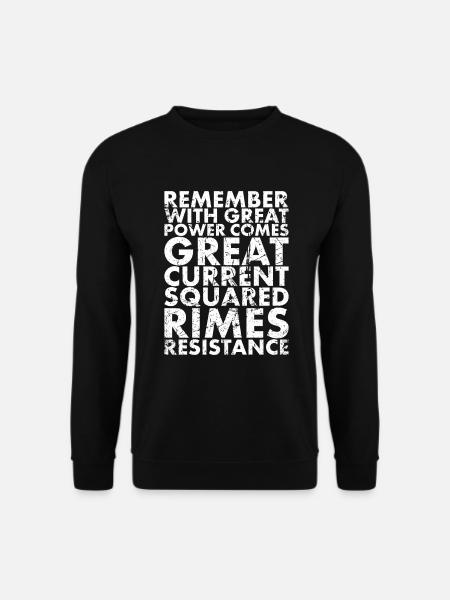 Denken Sie Daran, Mit Großer Kraft Kommt Für - Unisex Pullover - Schwarz
