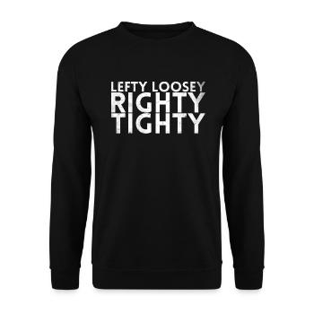 Lefty Loosey Righty Tighty Design For Mechanics - Unisex Sweatshirt - black - Front - Alina (178cm) & Michal (187cm)