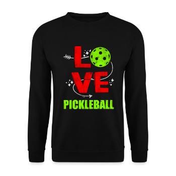 Chers joueurs de Pickleball Paddleball Pickleball - Sweat-shirt Unisexe - noir - Devant - Alina (178cm) & Michal (187cm)