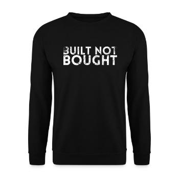 Built, not purchased design for mechanics - Unisex Sweatshirt - black - Front - Alina (178cm) & Michal (187cm)