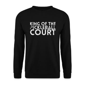 Roi du terrain de pickleball pour - Sweat-shirt Unisexe - noir - Devant - Alina (178cm) & Michal (187cm)