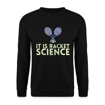 C’est la conception de la science de la raquette pour les joueurs de tennis - Sweat-shirt Unisexe - noir - Devant - Alina (178cm) & Michal (187cm)