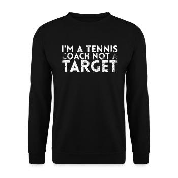 Ich Bin Ein Tennistrainer, Kein Zieldesign Für - Unisex Pullover - Schwarz - Vorne - Alina (178cm) & Michal (187cm)