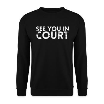 Rendez-vous dans la conception de courts pour les joueurs de tennis - Sweat-shirt Unisexe - noir - Devant - Alina (178cm) & Michal (187cm)