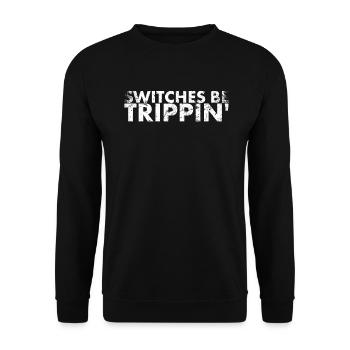 Switches are trippin' design for lineman and - Unisex Sweatshirt - black - Front - Alina (178cm) & Michal (187cm)