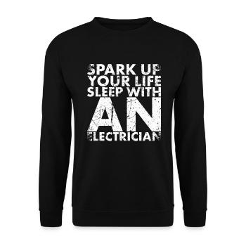Awaken your life sleep with a for - Unisex Sweatshirt - black - Front - Alina (178cm) & Michal (187cm)