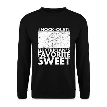 Shock-olate Elektriker Favorit Für Lineman Und - Unisex Pullover - Schwarz - Vorne - Alina (178cm) & Michal (187cm)
