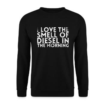 J’aime l’odeur du diesel le matin pour - Sweat-shirt Unisexe - noir - Devant - Alina (178cm) & Michal (187cm)