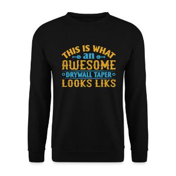 This is what a fantastic drywall cone looks like - Unisex Sweatshirt - black - Front - Alina (178cm) & Michal (187cm)