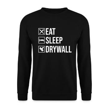 Eat Sleep drywall finisher design for a - Unisex Sweatshirt - black - Front - Alina (178cm) & Michal (187cm)