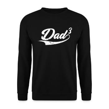 Dad Cubed Design For A Father Of Three Children - Unisex Sweatshirt - black - Front - Alina (178cm) & Michal (187cm)