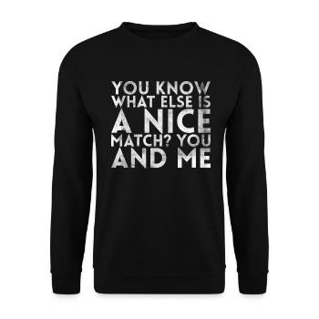 You know what else is a nice game for - Unisex Sweatshirt - black - Front - Alina (178cm) & Michal (187cm)