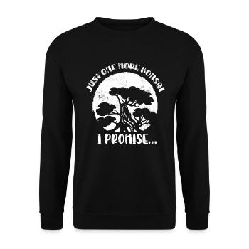 Only One More Bonsai I Promise - Unisex Sweatshirt - black - Front - Alina (178cm) & Michal (187cm)