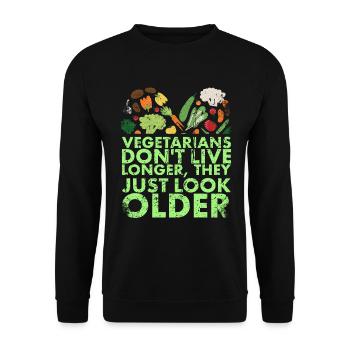 Les végétariens ne vivent plus, ils ne font que grandir - Sweat-shirt Unisexe - noir - Devant - Alina (178cm) & Michal (187cm)