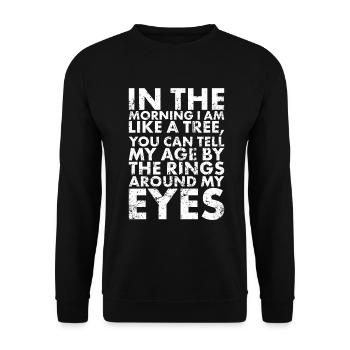 Le matin, je suis comme un arbre que vous cultivez - Sweat-shirt Unisexe - noir - Devant - Alina (178cm) & Michal (187cm)
