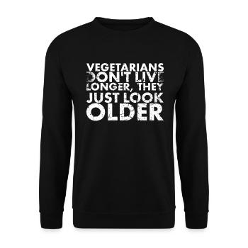 Les végétariens ne vivent plus, ils ne font que grandir - Sweat-shirt Unisexe - noir - Devant - Alina (178cm) & Michal (187cm)