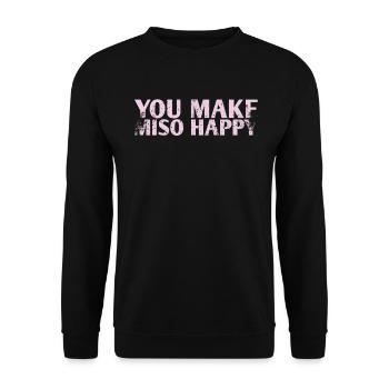 Ils rendent Miso Happy Marriage Design pour le - Sweat-shirt Unisexe - noir - Devant - Alina (178cm) & Michal (187cm)